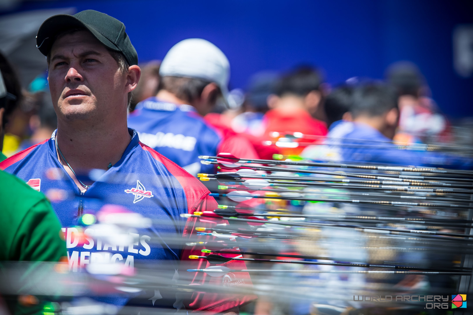 Brady Ellison during another impressive scoring round in Shanghai. Photo: World Archery