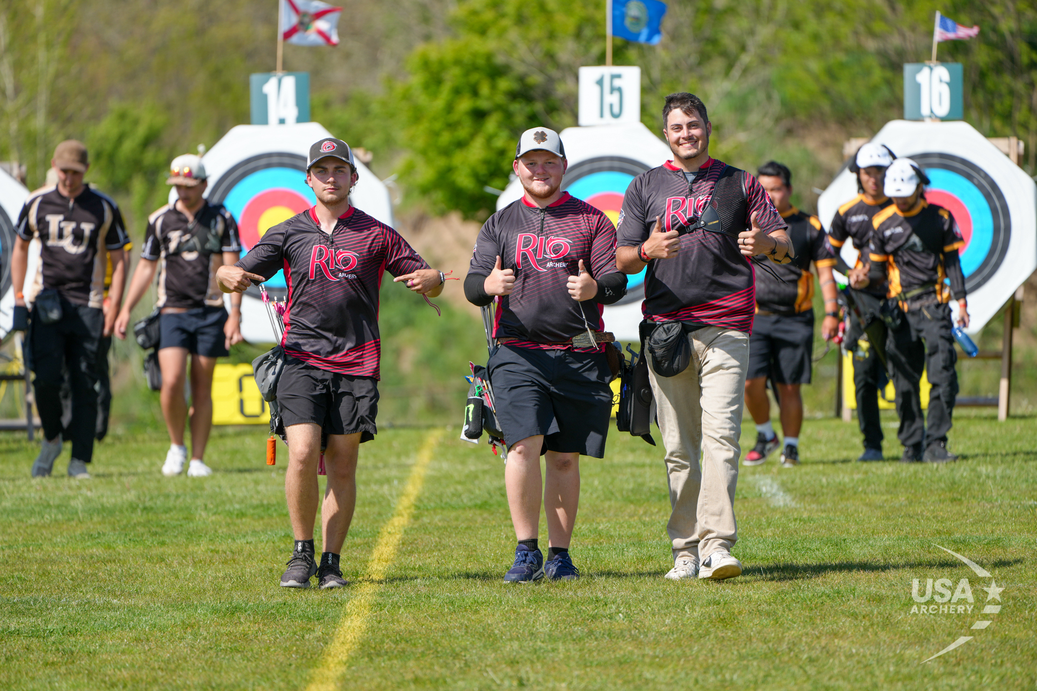 Collegiate archers at the 2026 Collegiate Target Nationals
