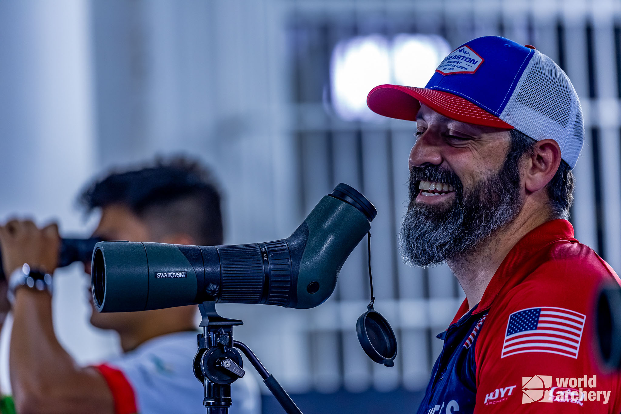 World Archery&rsquo;s Coach of the Year finalist Chris Webster and his 